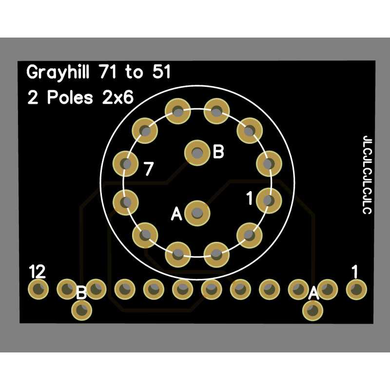 Adapateur Grayhill série 71 vers série 51 1D2P ProAudio G.C. - 1