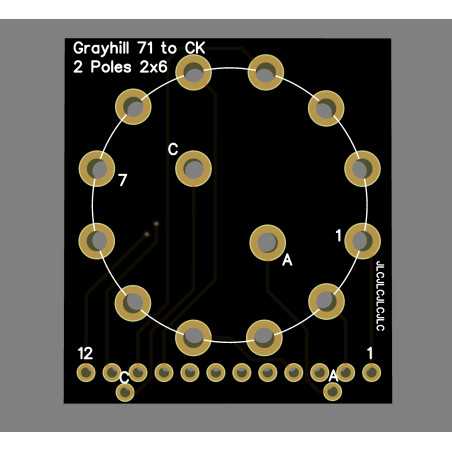 Adapateur Grayhill série 71 vers C&K 1D2P ProAudio G.C. - 1
