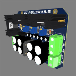 3 Rails adjustable Power Supply