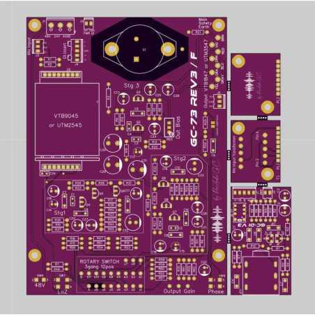 PCB Préamp GC-73 v3 ou v3/F + Fet-DI (Neve Clone) ProAudio G.C. - 4